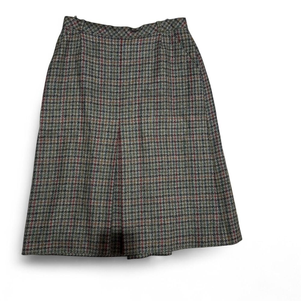 Vintage Pure Wool Plaid Skirt